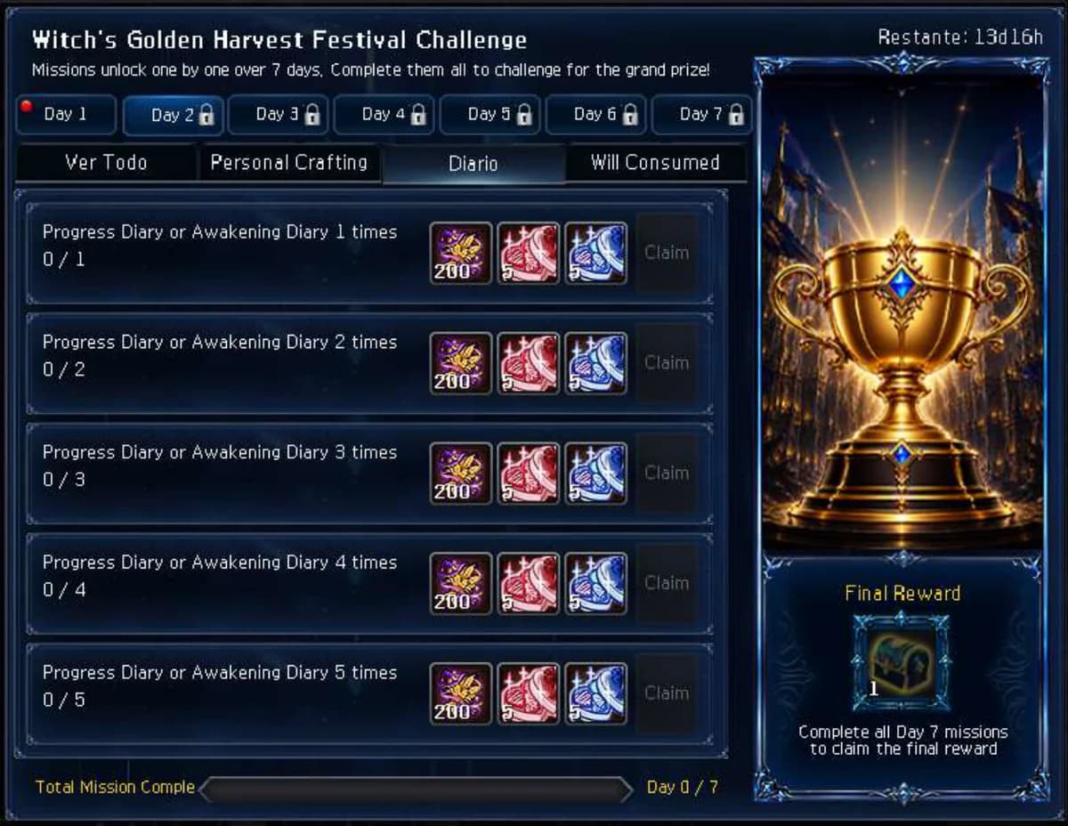 Día 2 — Diario: Progress o Awakening Diary (1 a 5 veces)