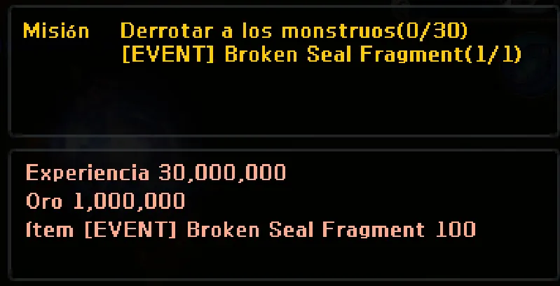 Misión 1/4 — Broken Seal Fragment (1/1)