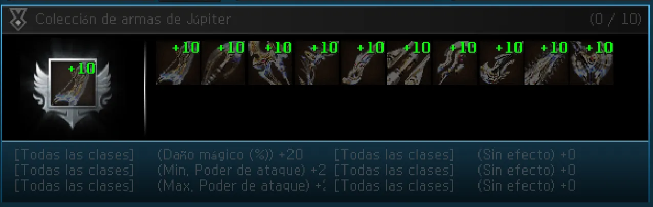 Colección de armas de Júpiter +10