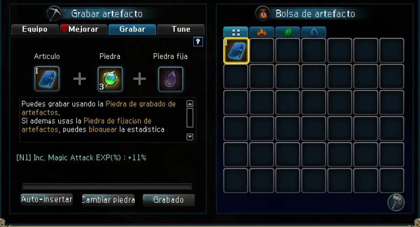 Grabado con Piedra de Grabado de Artefactos (verde)