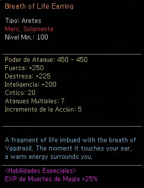 Breath of Life Earring +0